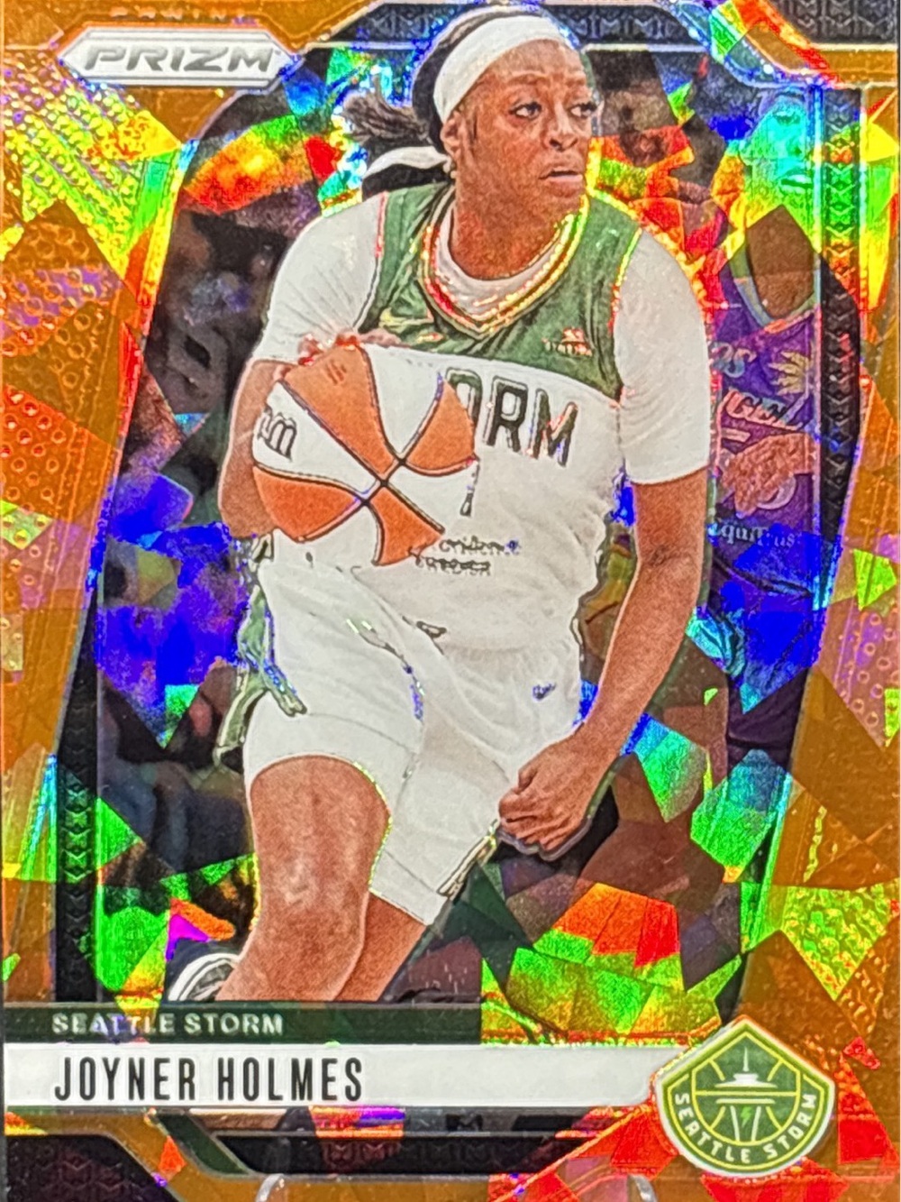 Panini Prizm Seattle Storm Joyner Holmes Orange Holographic Basketball Card
